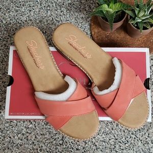 Skechers Criss Cross Sandals, Coral